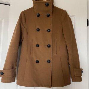 Aritzia Babaton Wool Cashmere Howell Peacoat – M, Camel Tan